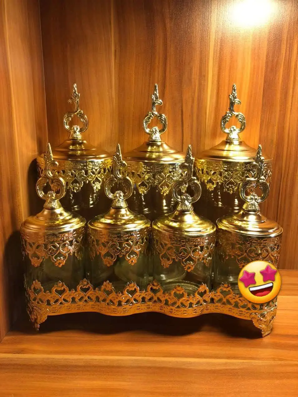 پاسماوری استند دار طلایی 
