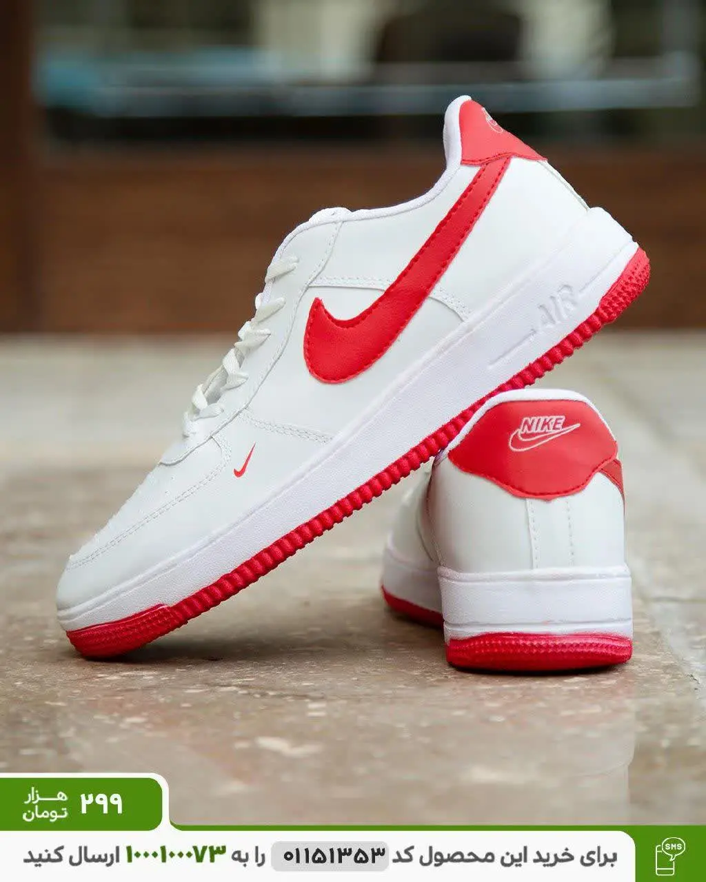 🔴کفش مردانه Nike مدل Mercury (سفید قرمز) 
