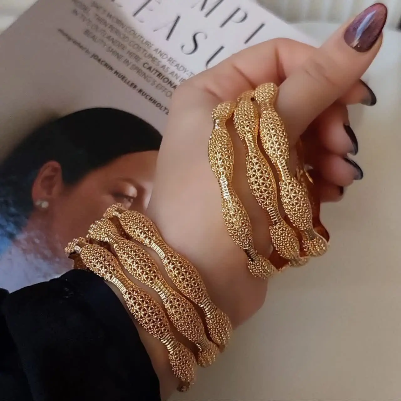 النگو طرح طلای شکلاتی✨💥