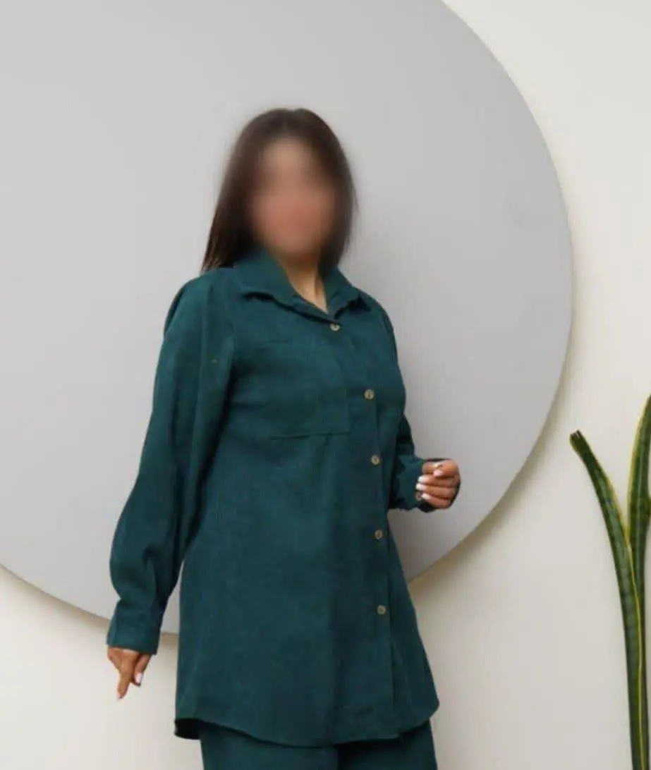 🌱 یه کار قد بلند و زیبای دیگه با پارچه کبریتی ریز و جیب کاربردی. 

