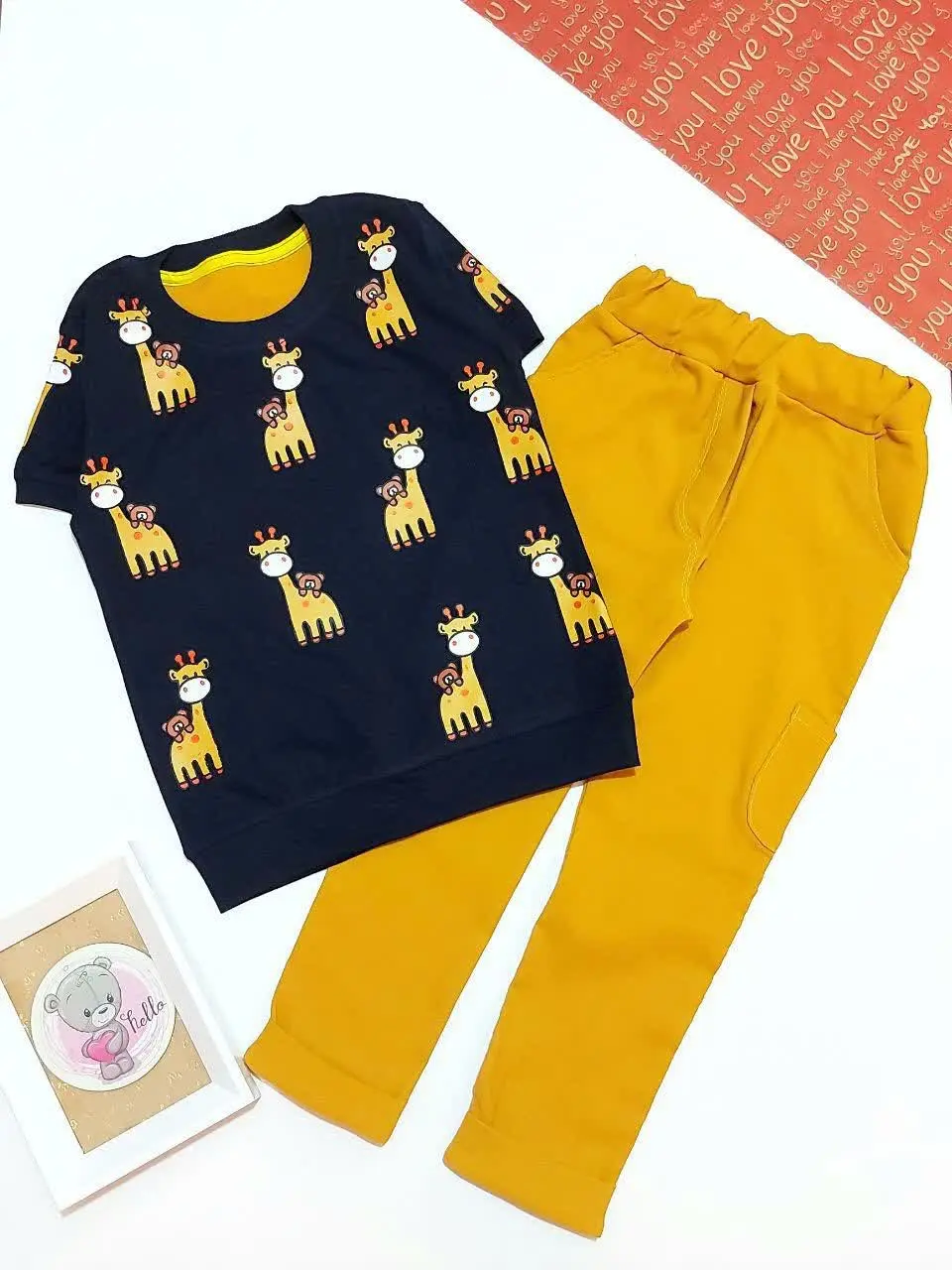 تیشرت شلوار زرافه و تدی🦒🐻
