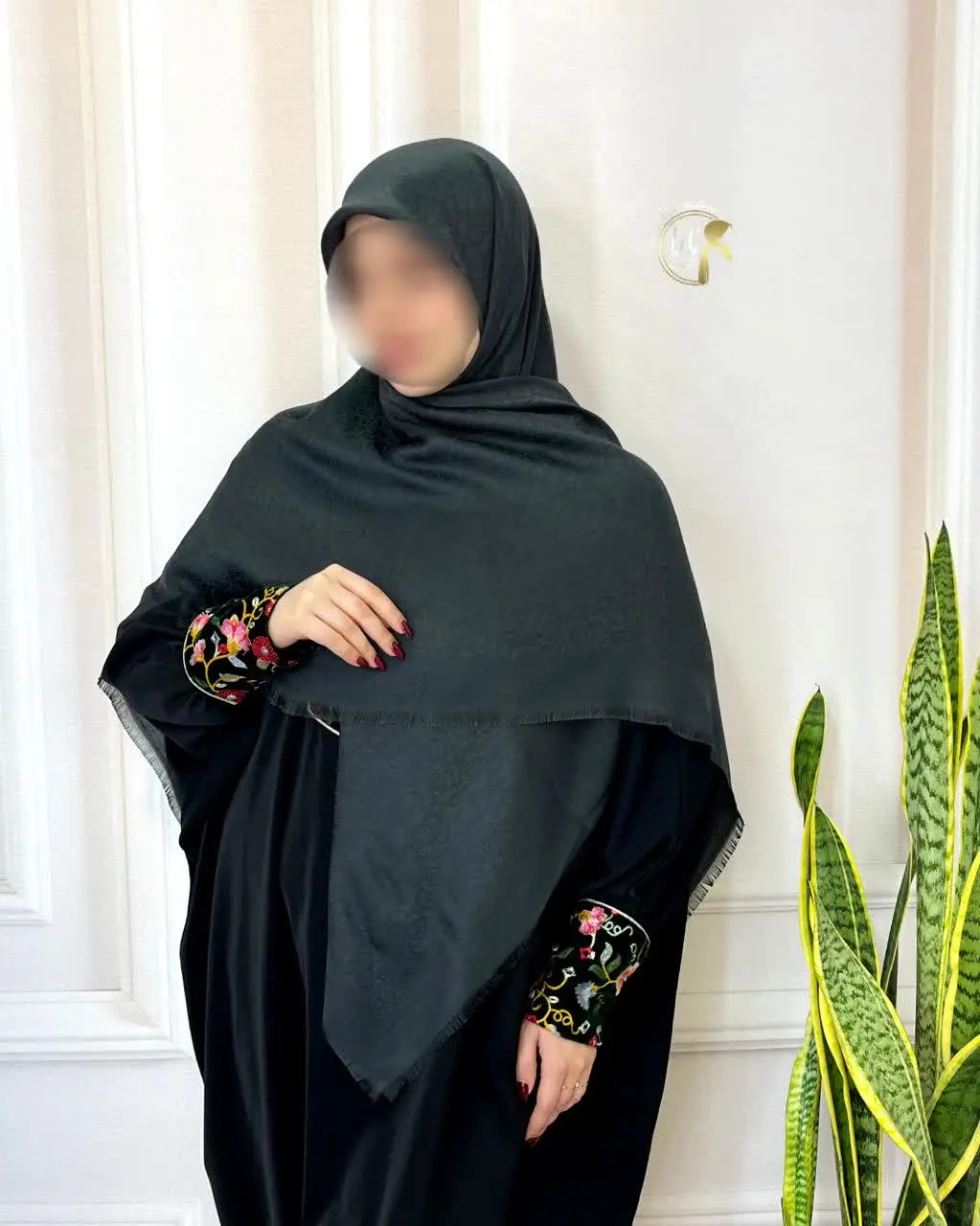 روسری ژاکارد طرح گل
