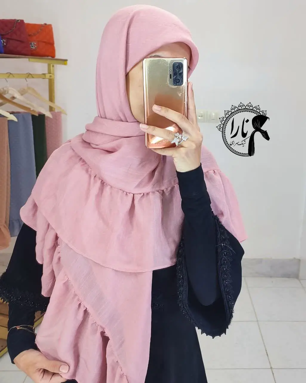 روسری نخی تکرنگ چیندار 🌹❤️😍
