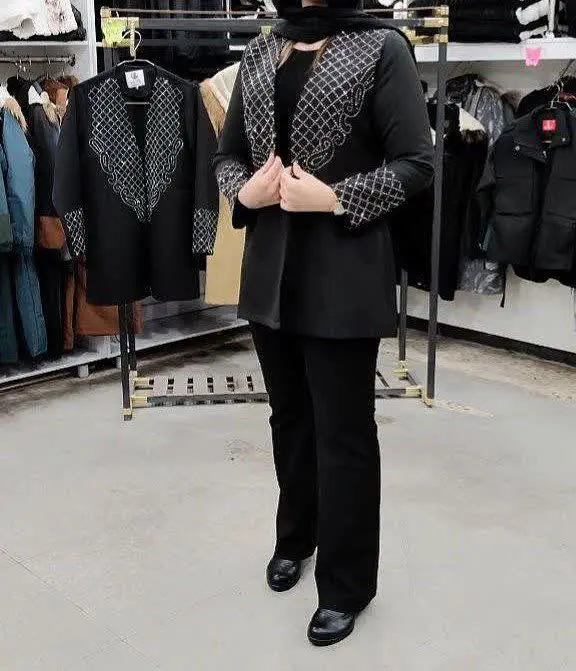 👚نام: کت مانتویی نگینی یاقوت 😍😍
