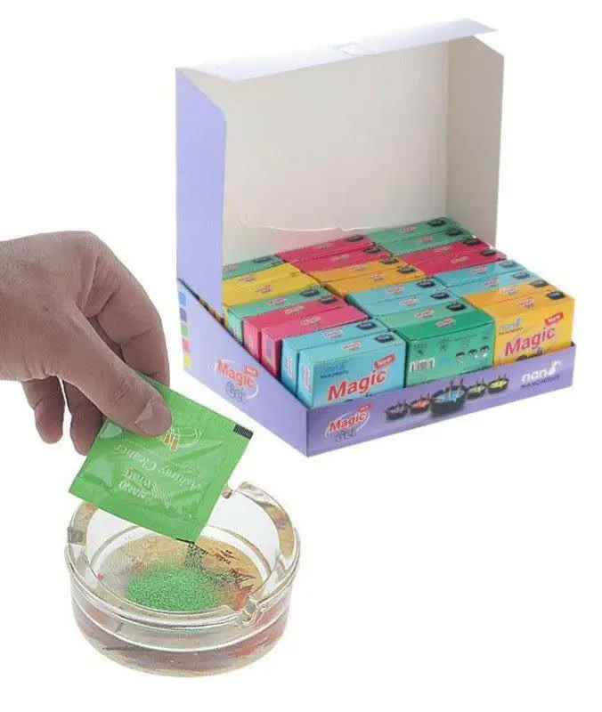 ✅سایر توضیحات: با ریختن پودر در جاسیگاری و اضافه کردن آب به آن به یک بافت ژله‌ای در کمتر از ۴۰ثانیه میرسیم. که دیگر نگران دود ناشی از خاموش کردن سیگار و پخش شدن خاک سیگار و بوی نامطبوع جاسیگ