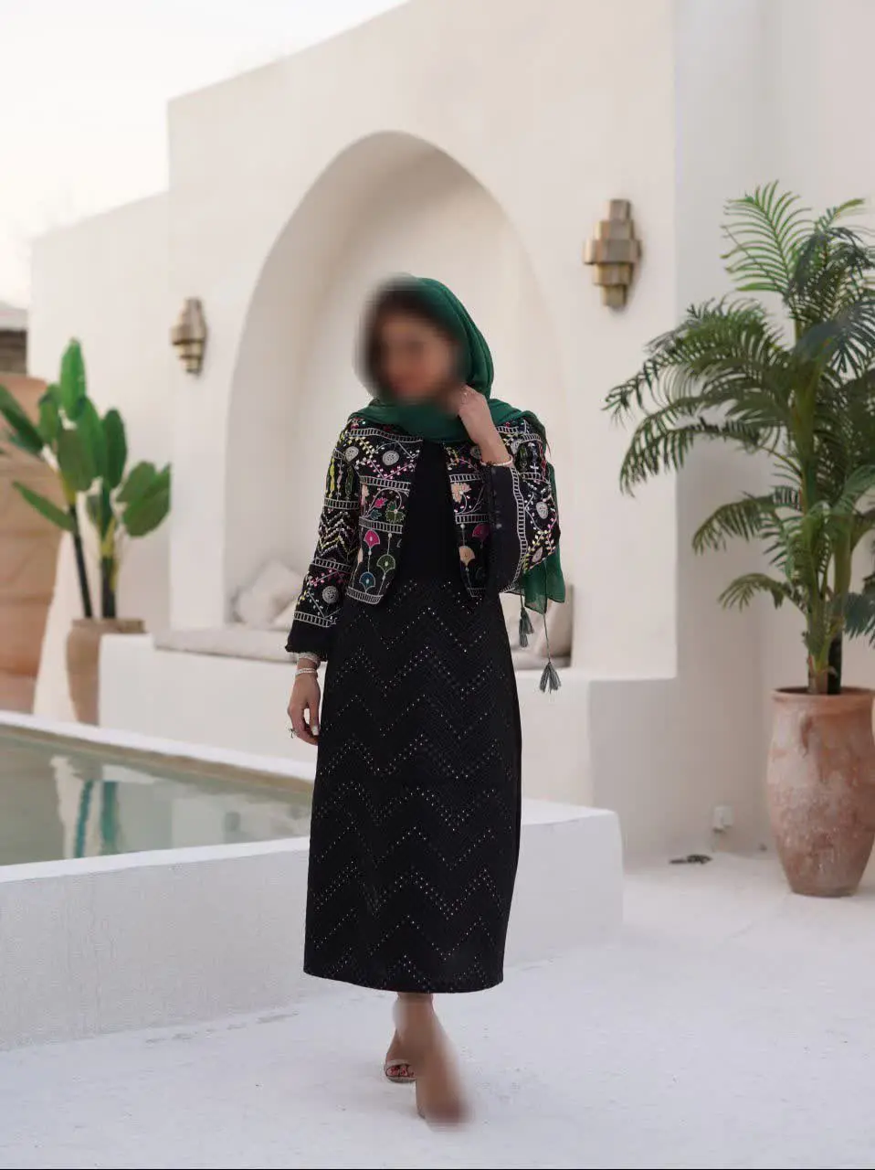 🧥کت و سارافون سوزن دوزی اطلس
