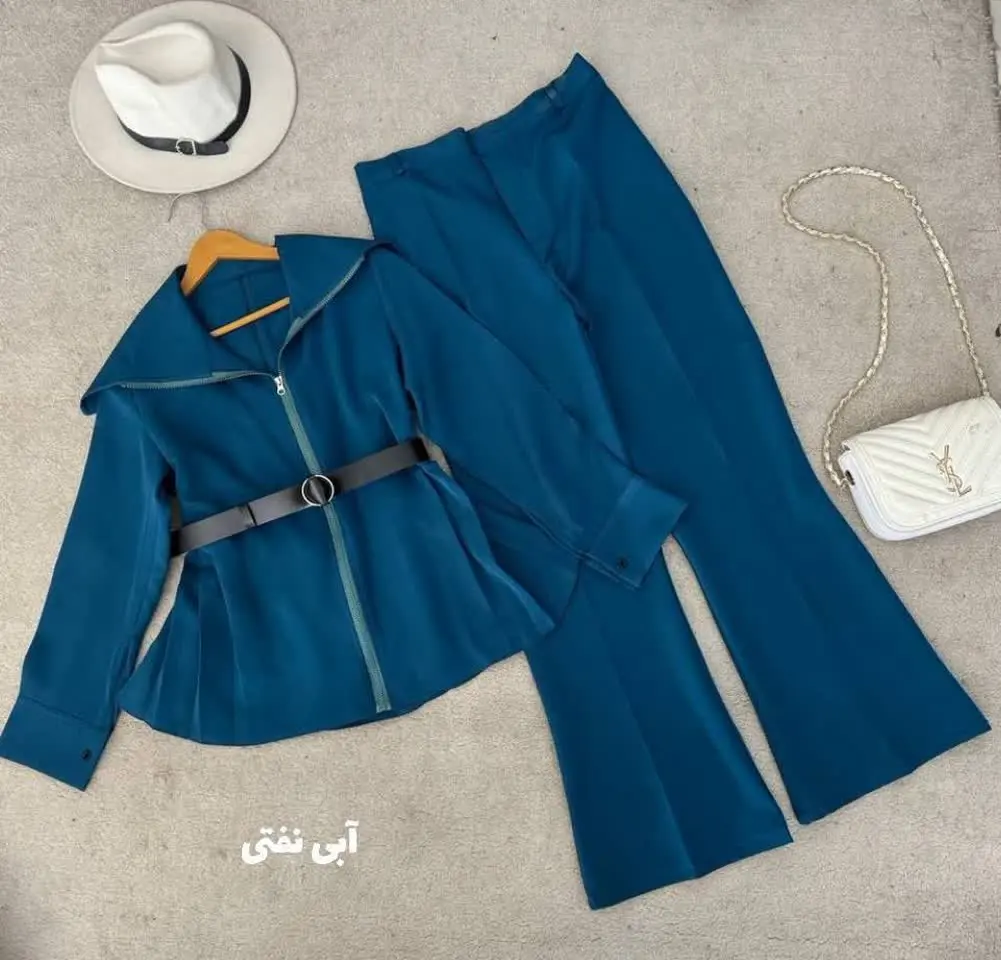 مانتو شلوار زیپ دار