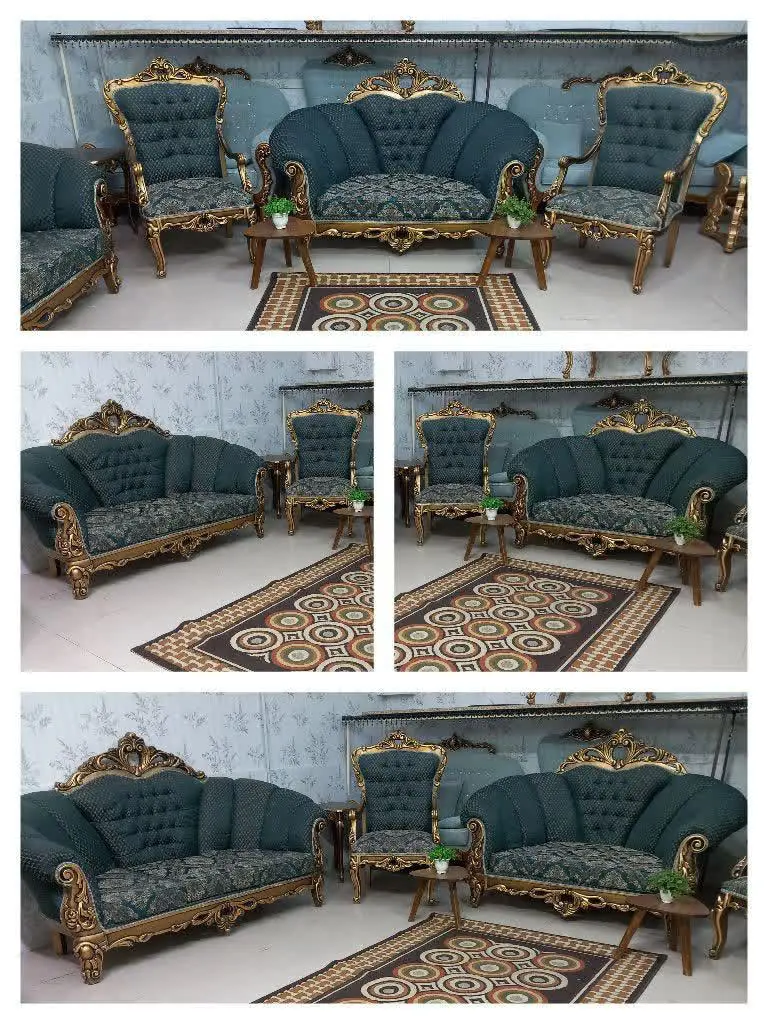 🟢 مبل۷نفره نیمه استیل بسیار زیبا 
