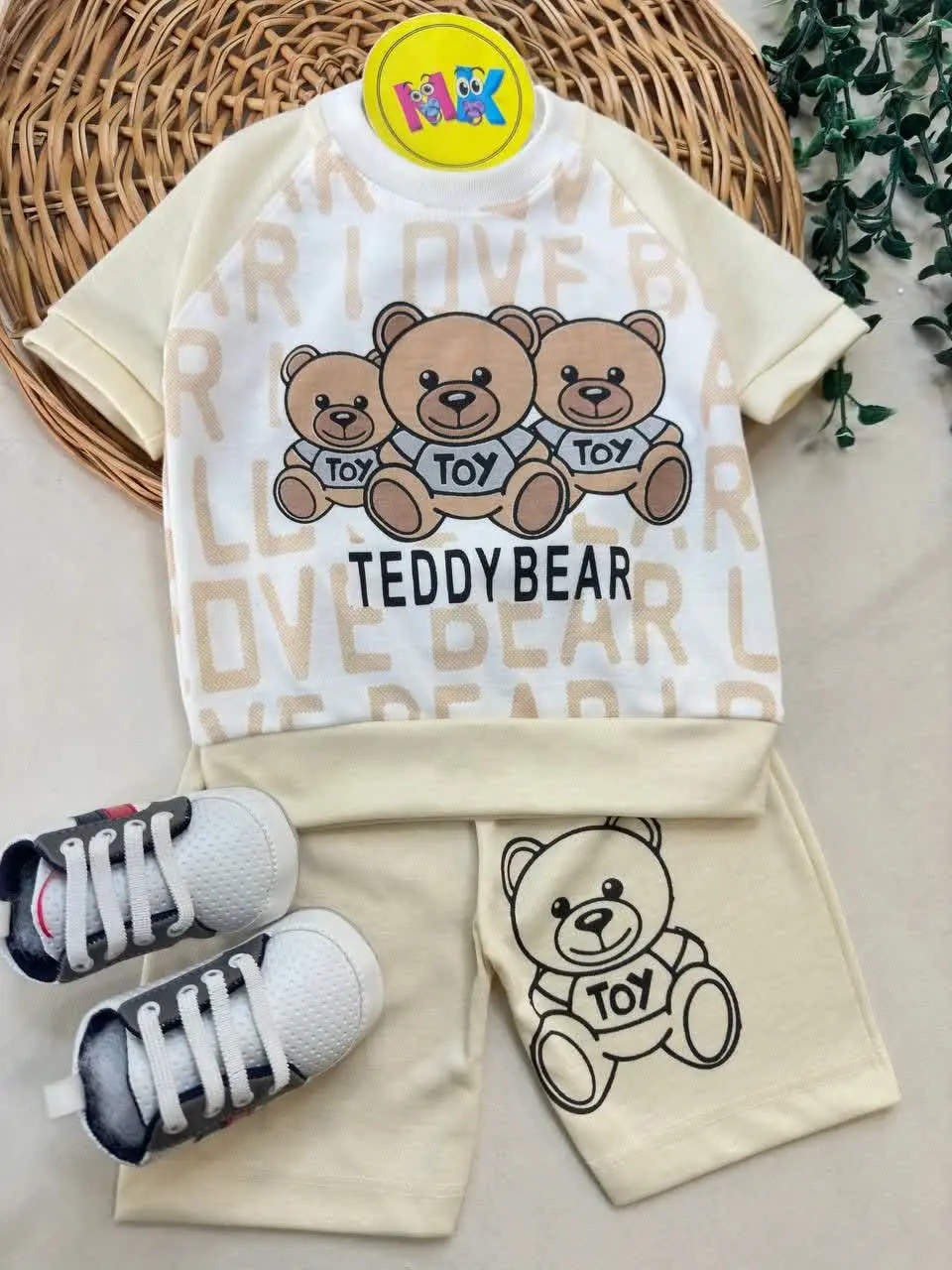تیشرت شلوارک طرح سه خرس Toys نوزادی و کودک کد ۱۱۰۷۰ 
