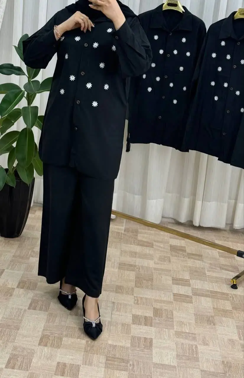 🌻نام: ست شومیز شلوار بابونه

