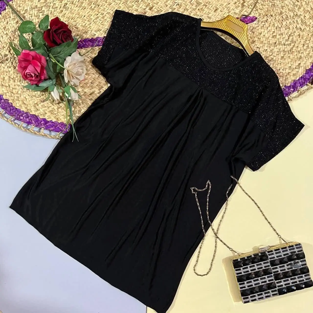 👚نام: تیشرت خنک قواره دار استین لمه دار
