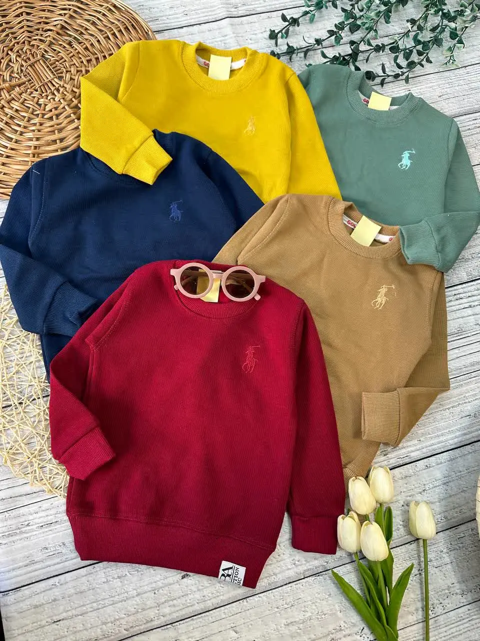 بلوز تک دورس پنبه‌ای اعلاء طرح پولو (POLO) نوزادی و کودک کد ۱۱۱۰۰۲ 
