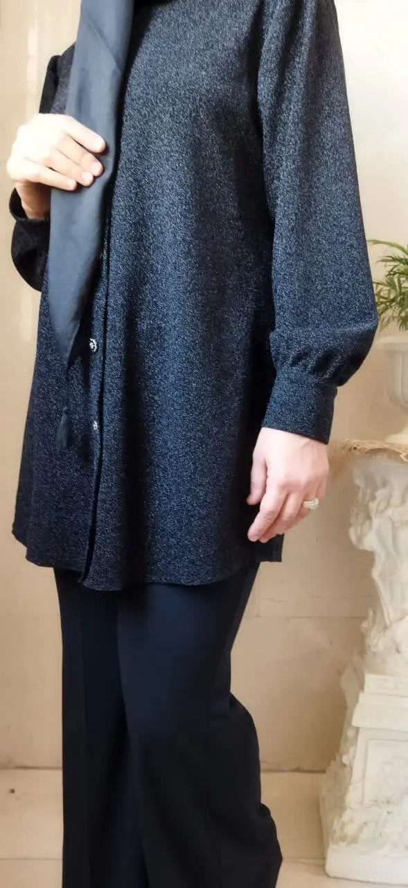 شومیز مشکی لمه 
