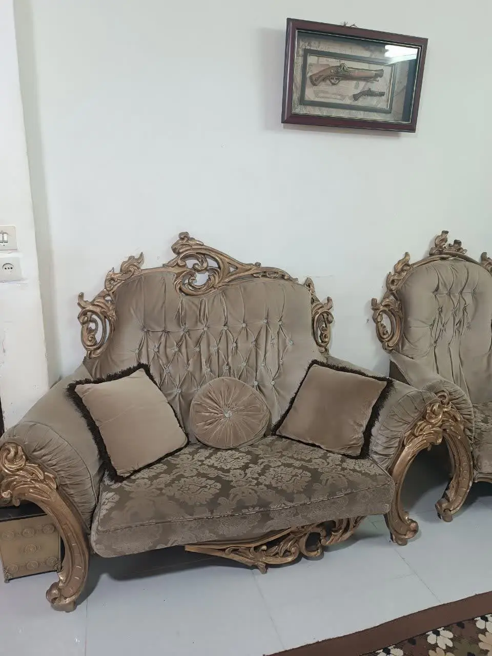 مبلمان نیمه استیل هفت نفره
