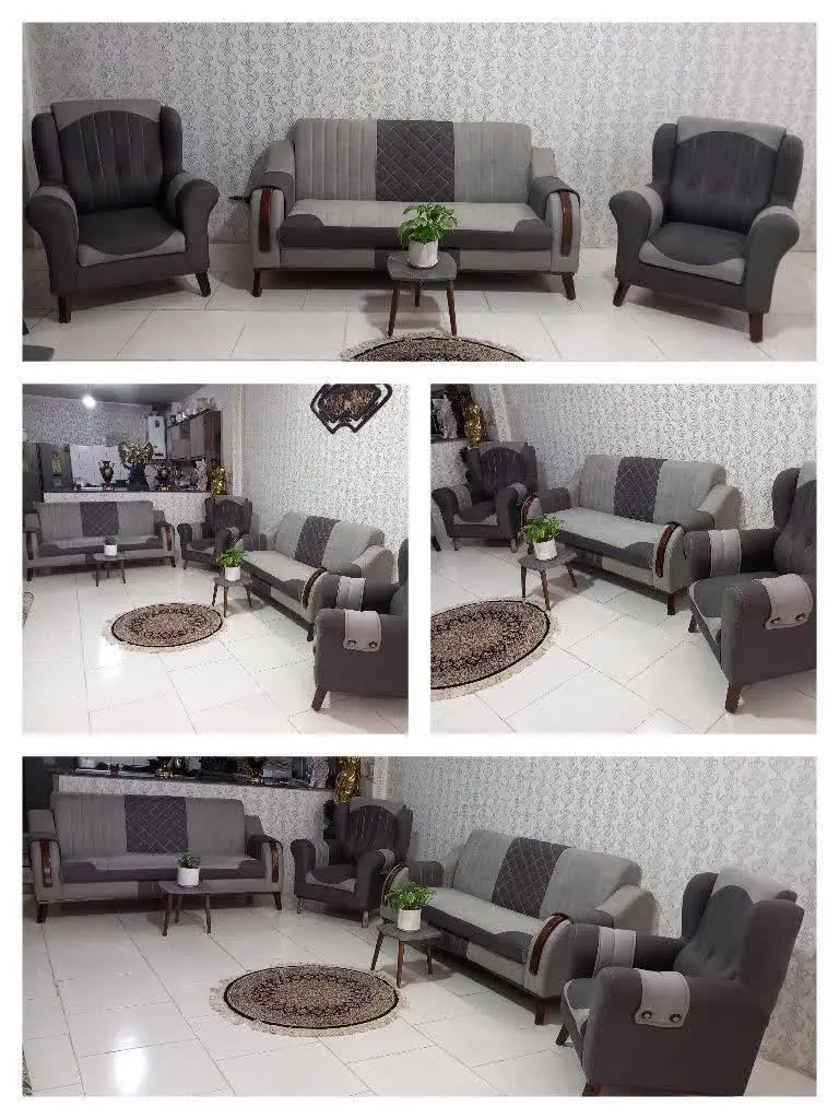 ☑️ مبل #راحتی چسترشیک وکلاسیک نو، آک، کارتهران بابهترین کیفیت کلاف چوب روس ابرسرد۳۵کیلویی پارچه ترک قابل شستشو
