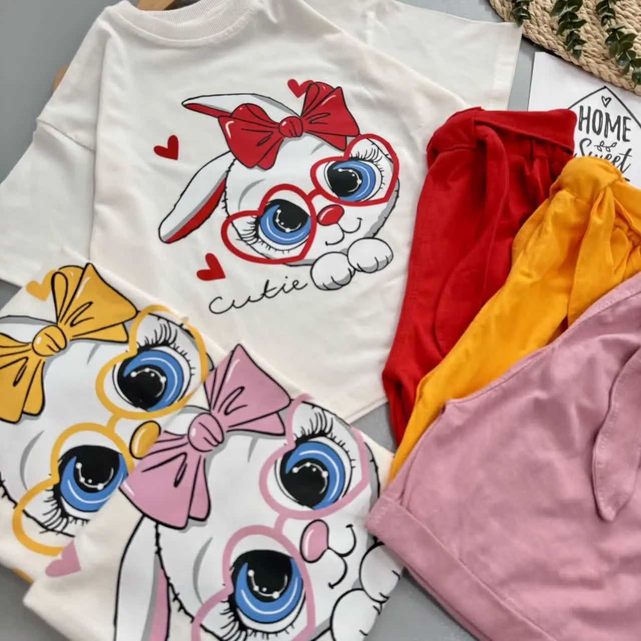 👚نام: تیشرت شلوارک خرگوش عینک قلبی
