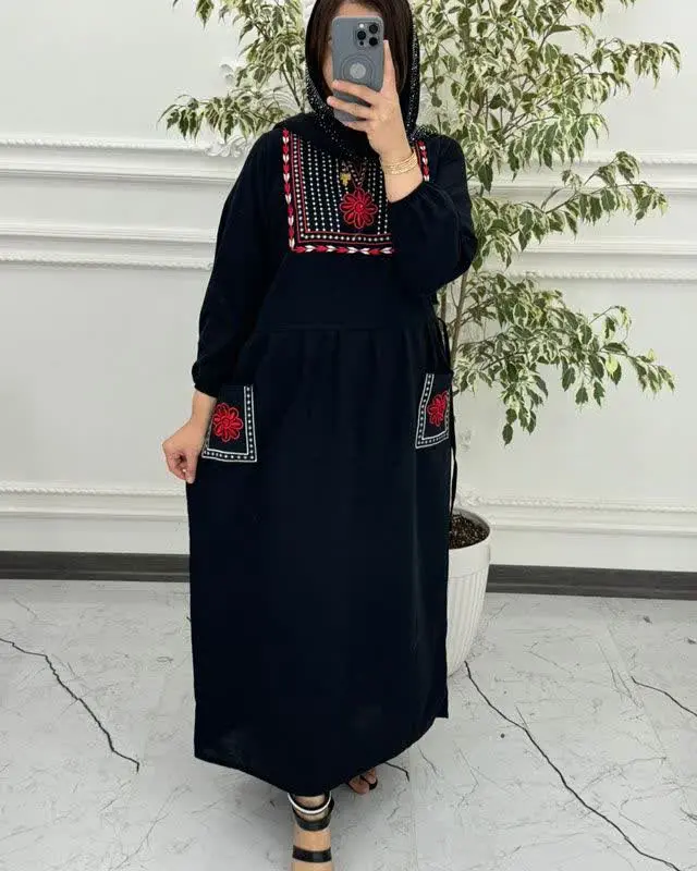پیراهن لنین گلدوزی سنتی
