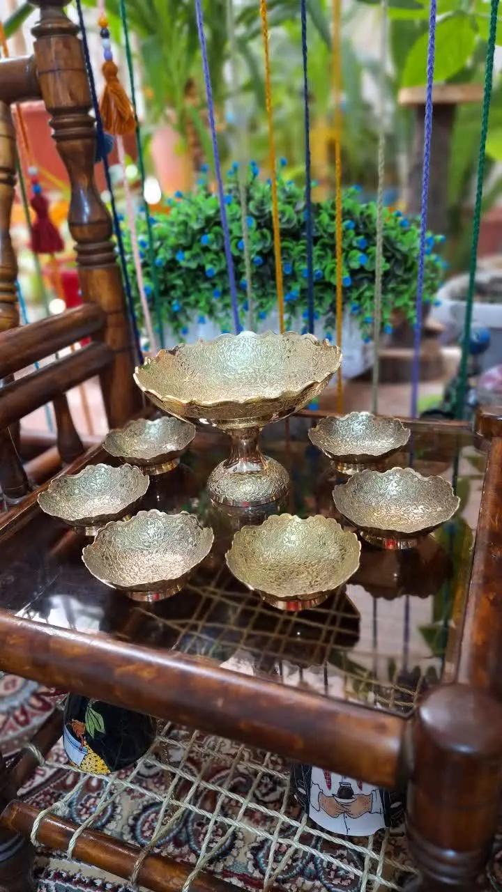 ست آجیل خوری و تنقلات خوری برنز

