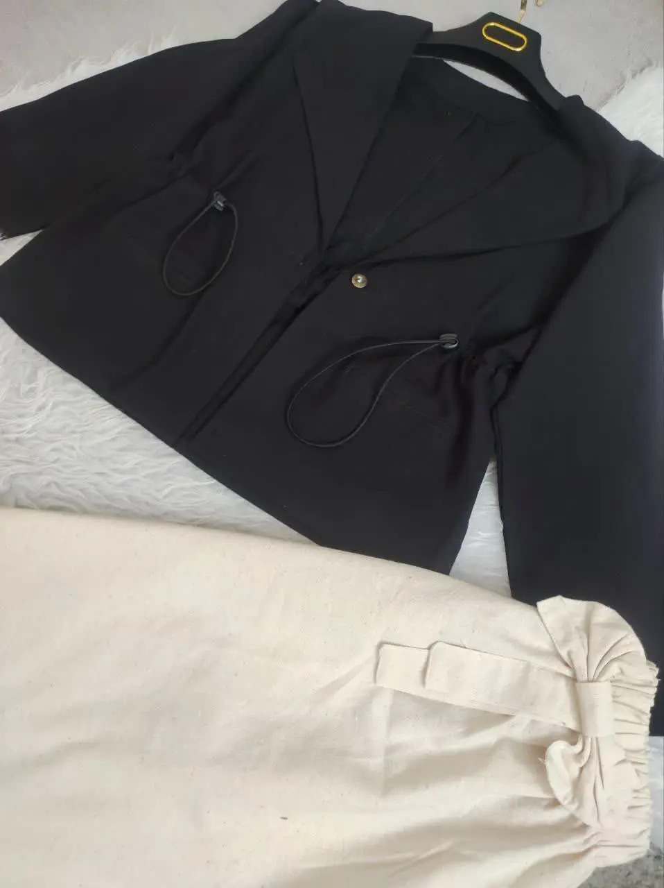 👚نام: ست دوتیکه کت و دامن لنین نچرال
