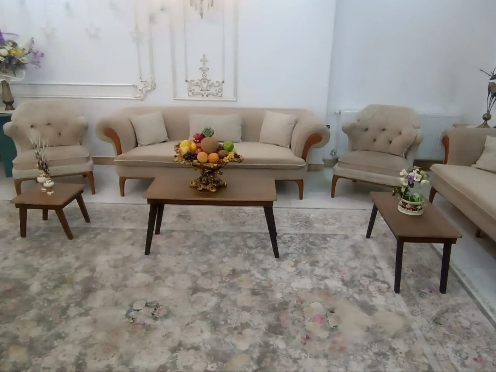 مبل مبلمان چستر راحتی ترک کلاسیک درحدنو ۸نفره 
