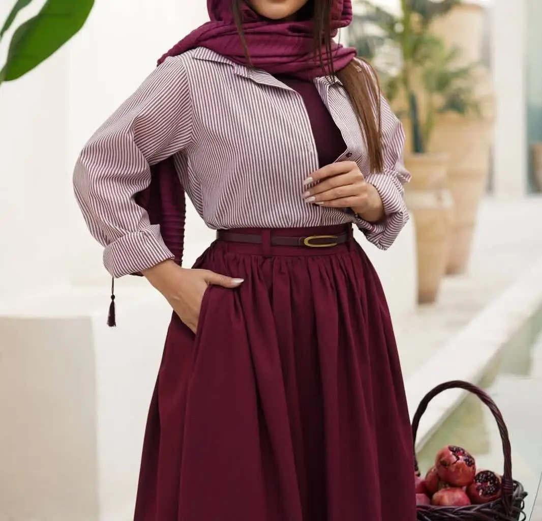 👚نام: ست شومیز دامن چری ♥️
