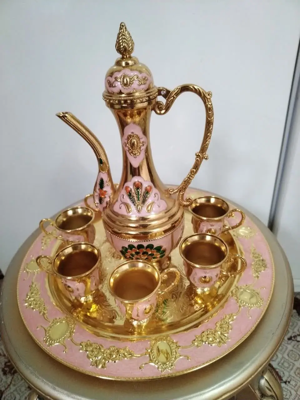 سرویس قهوه خوری عربی سیلور طلایی 

