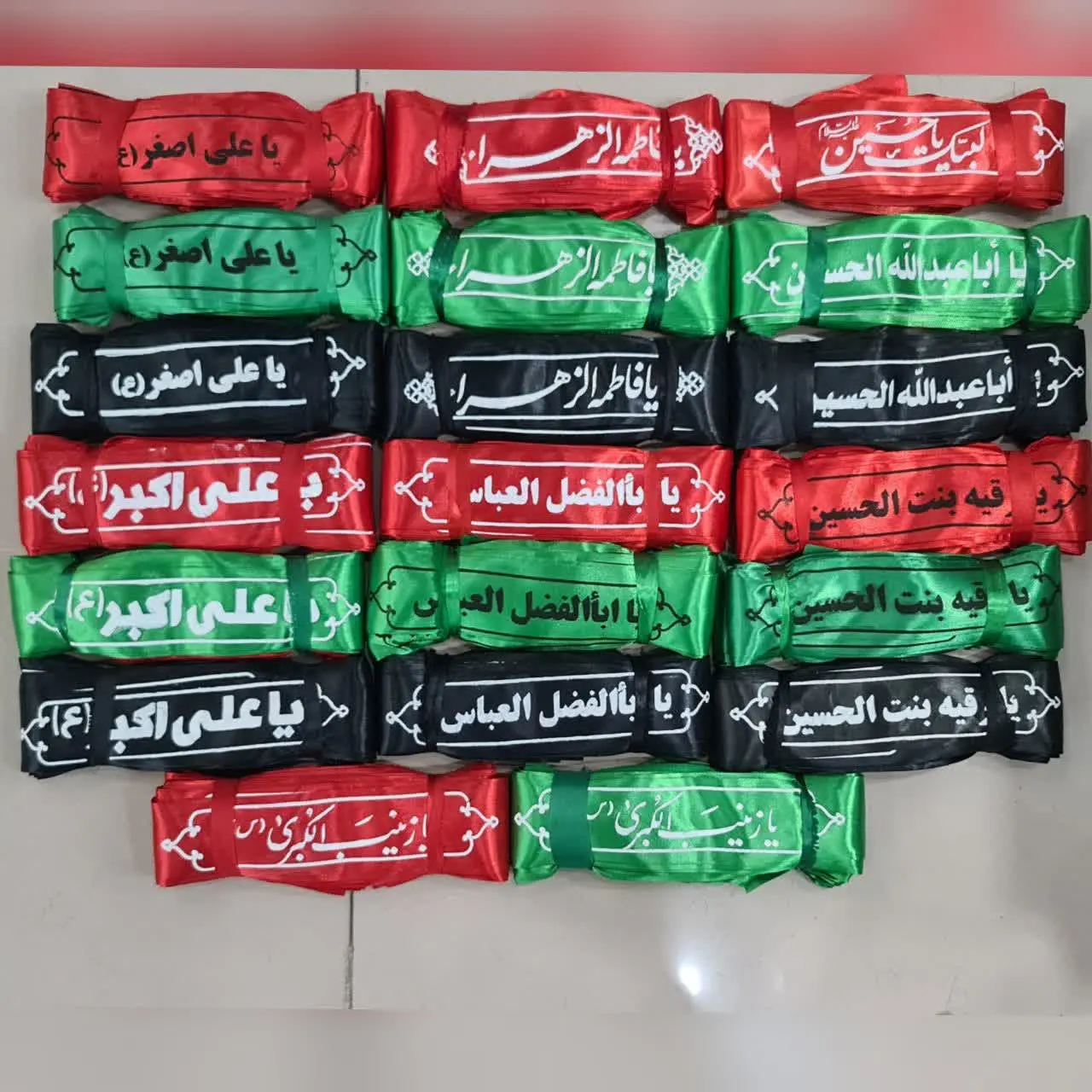 ⚜#سربند ساتن محرمی ۵سانت جور
