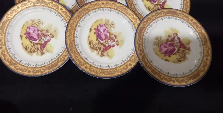 پیاله و پیش دستی گرد لیلی و مجنون 
