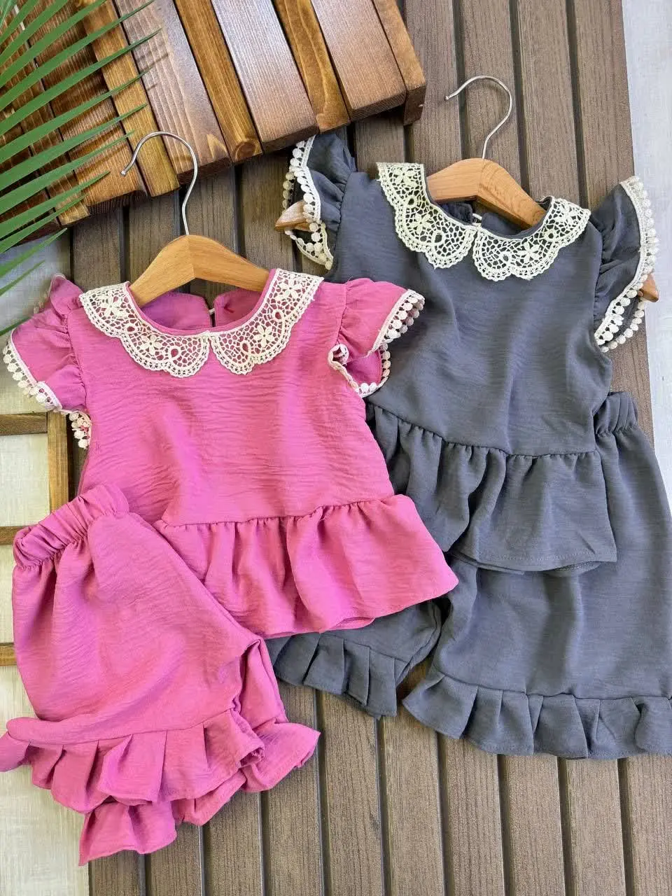تاپ شلوارک یقه گیپور طراوت 🩷😍
