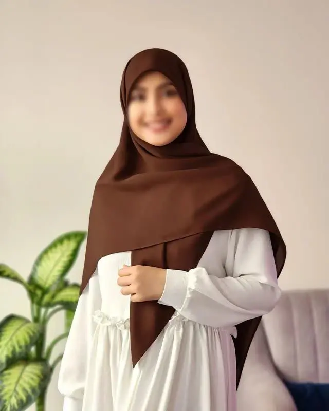 روسری کرپ الیزه تک رنگ 
