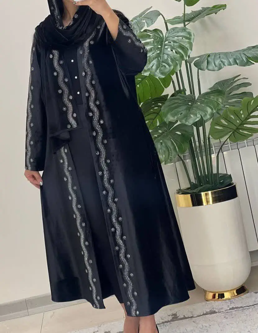 👚نام: ست شال و عبا یقه هفت نگین مارپیچ

