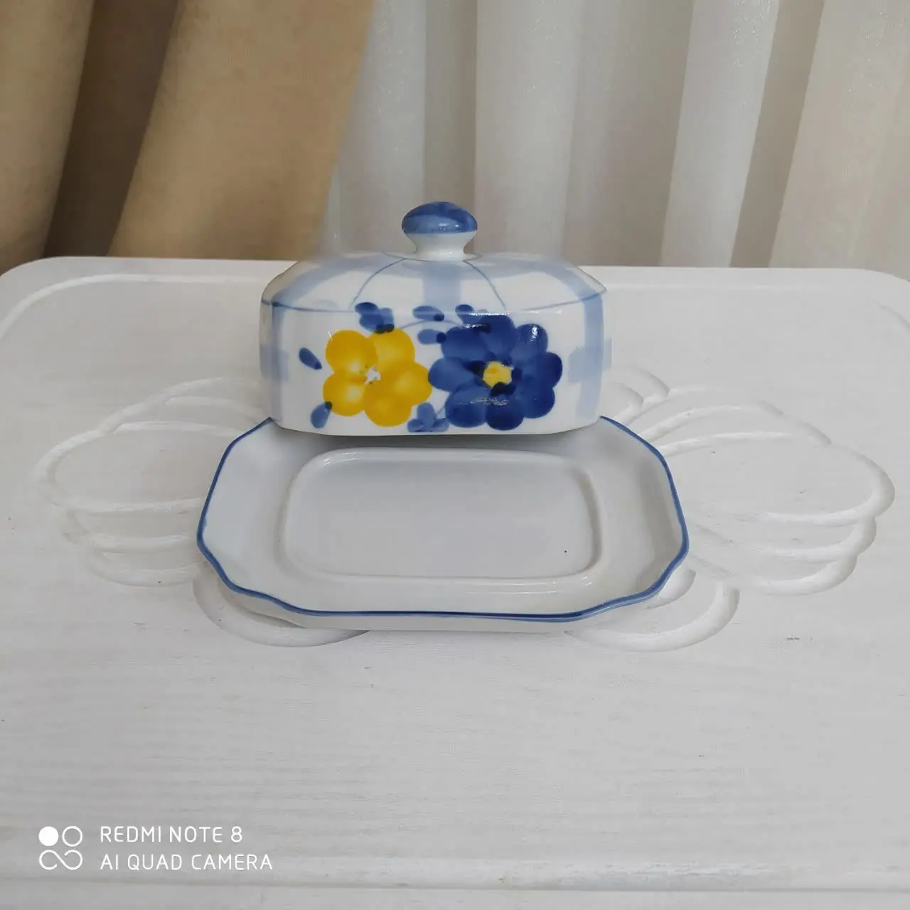 کره خوری گل آبی 💙💛 گلپنبه
