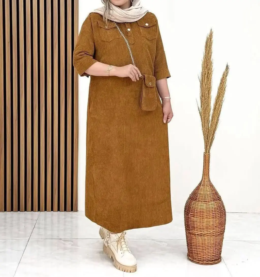 👚نام: پیراهن کفتان مخمل کبریتی
