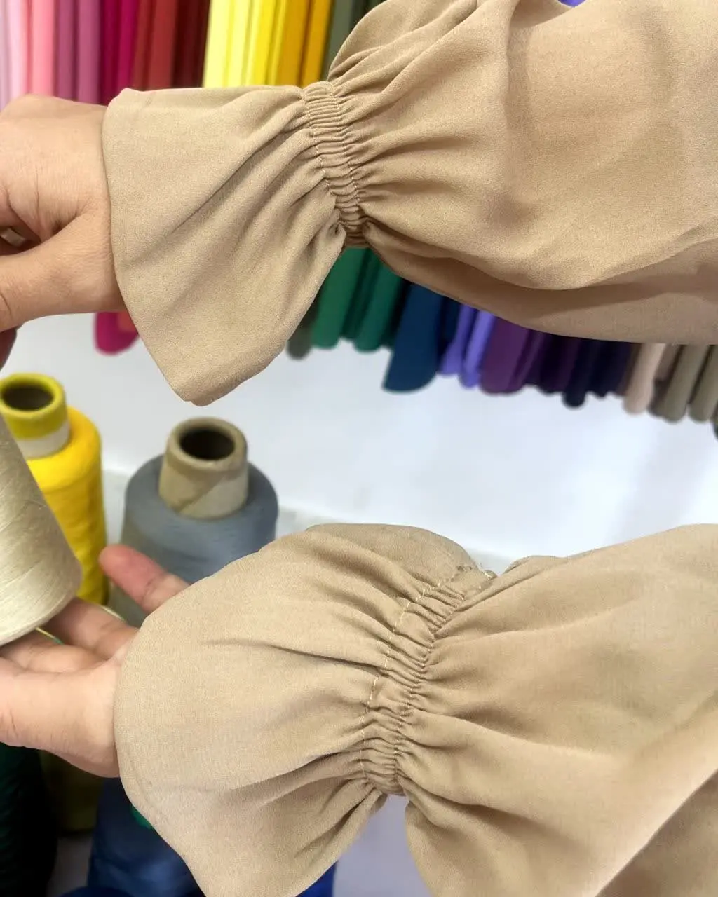 ساقدست حریرکرپ پرنسسی مچ کش دار
