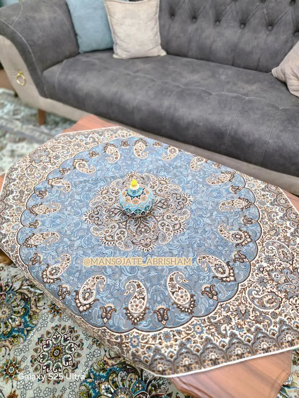 رومیزی شاه پسند ترمه ای ✨😍 — تصویر محصول در تاپ هشتگ