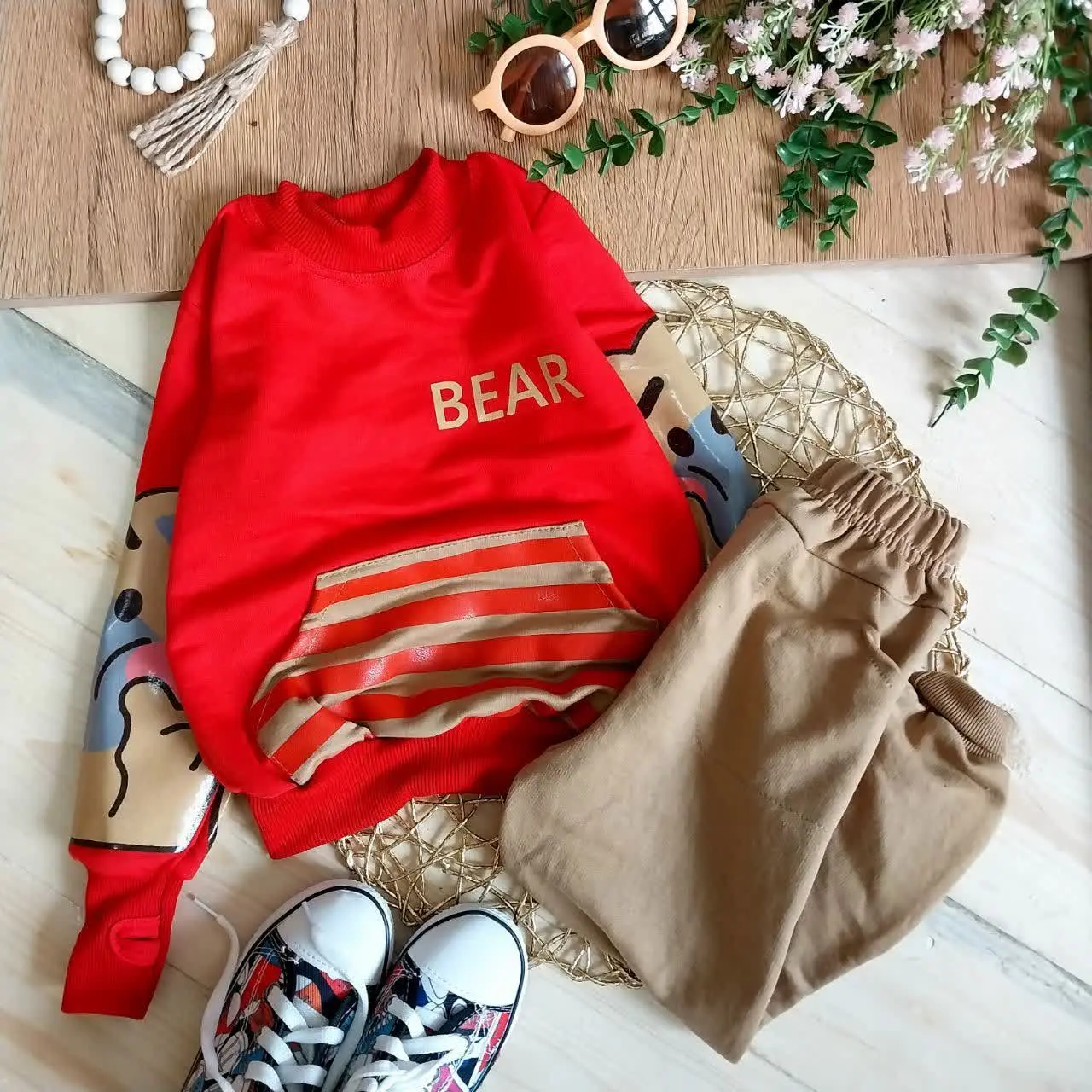 💞ست دوتکه زیبا آستین چاپی 💞
