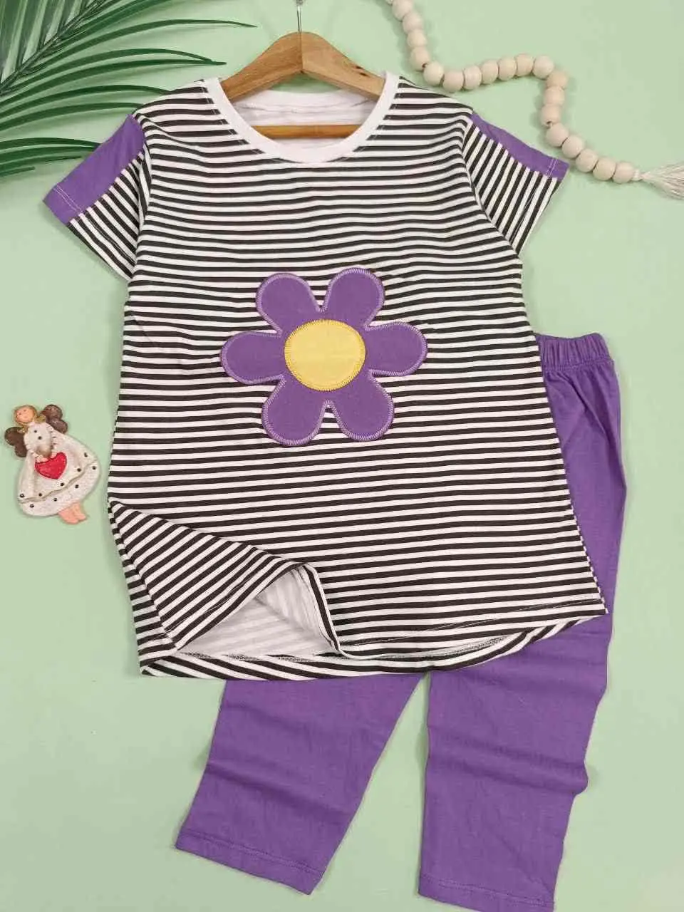 تیشرت راه راه گل رنگی 
