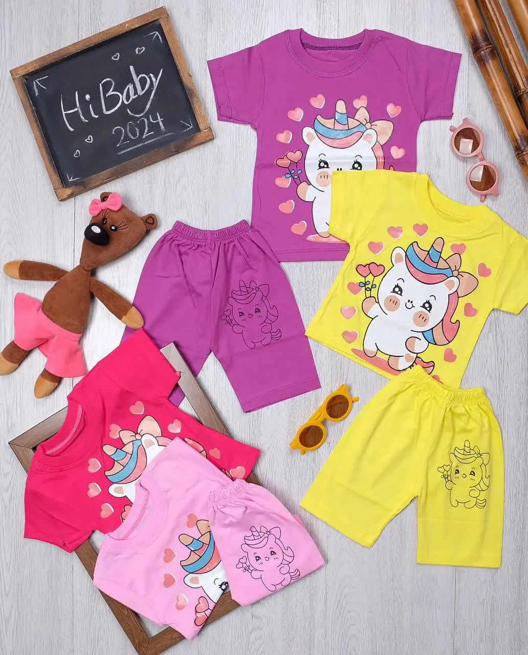 👫تیشرت و شلوارک اسب تک شاخ👫
