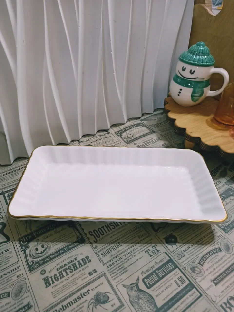 رولت خوری و کباب خوری چینی لب طلا

