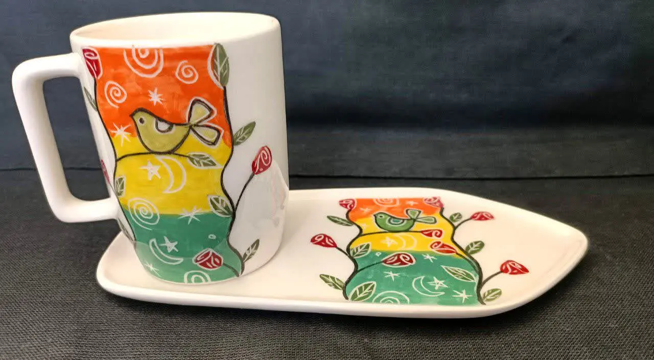 ست لیوان و زیرلیوانی ☕️