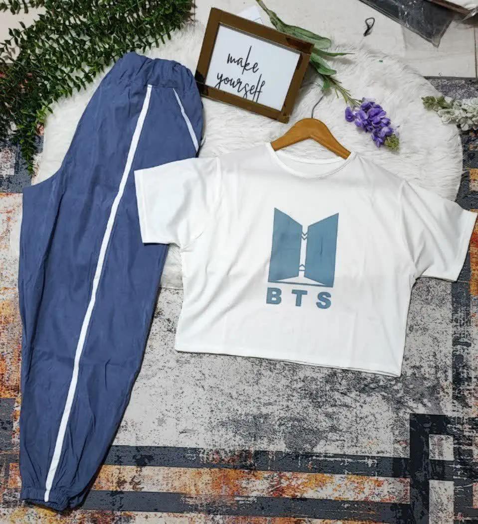 🔹نام: ست کراپ شلوار BTS
