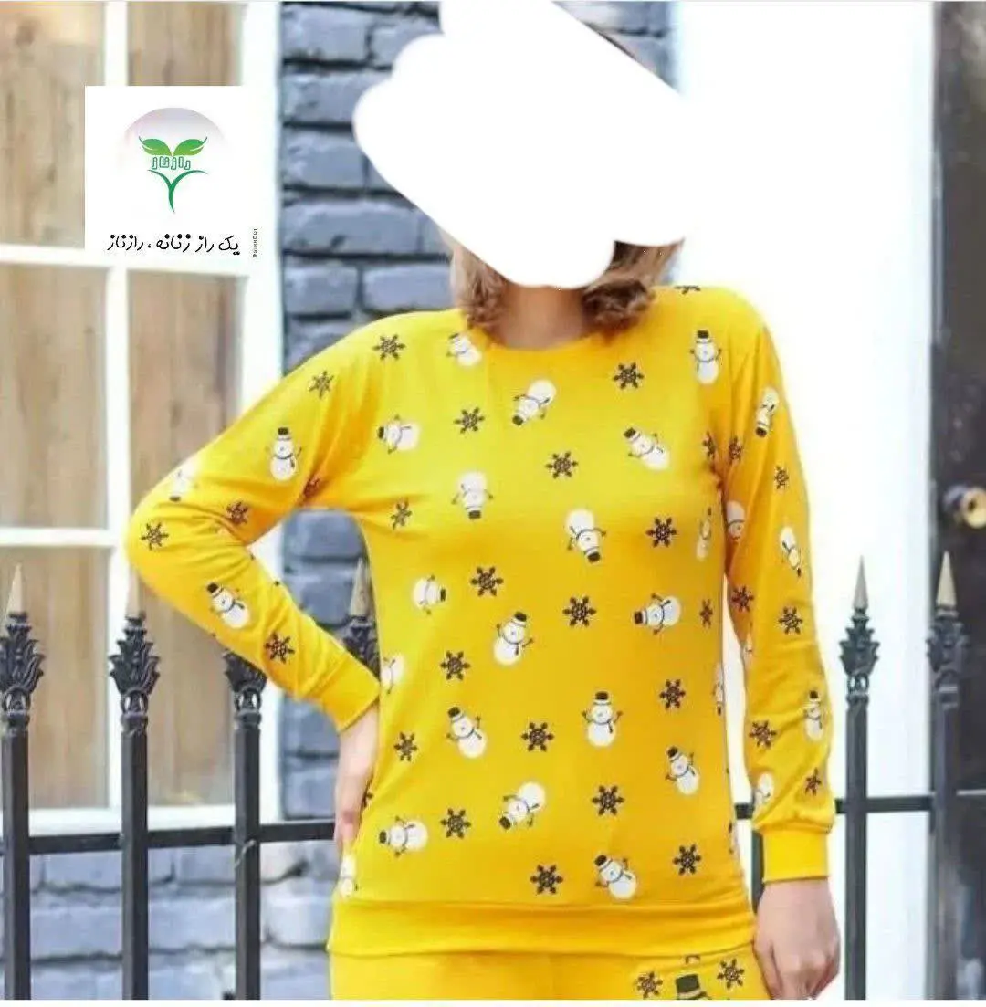 بلوز استین مچ دار طرح ادم برفی ⛄️☃️😍
