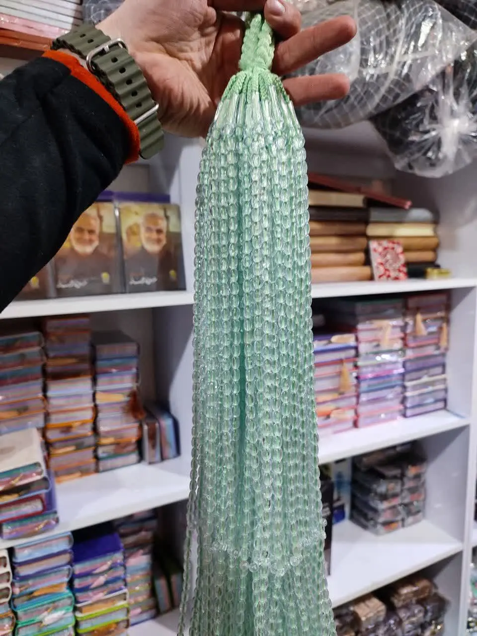 تسبیح گندمی تو رنگ جذاب