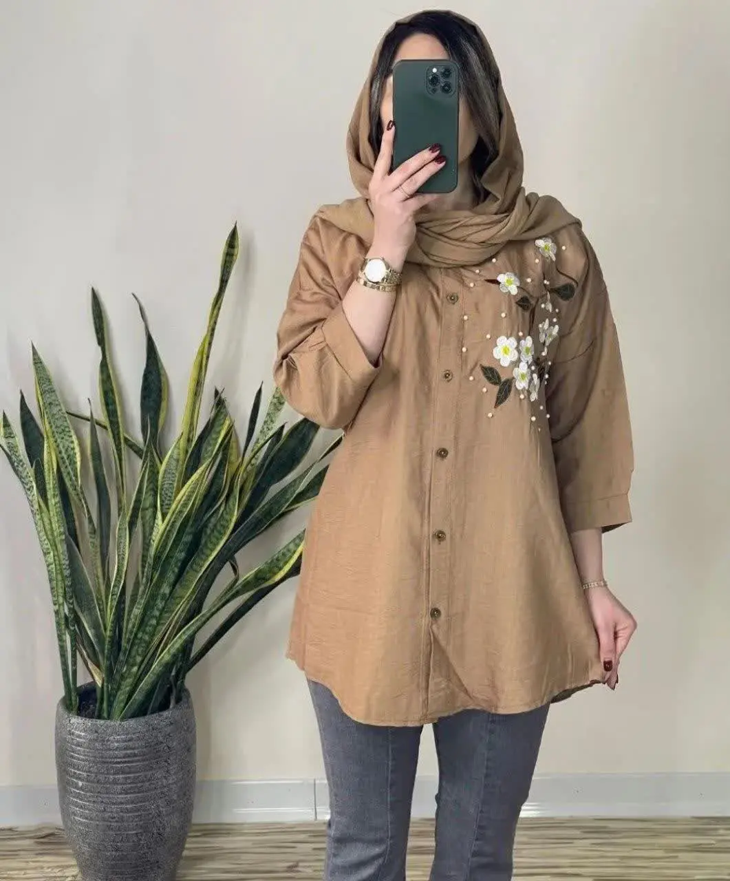 🌸 نام: شومیز شکوفه مروارید
