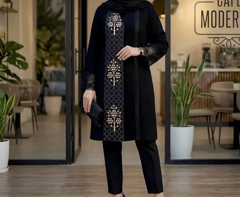 🌺 کد ۰۴۵۹: مانتو کتی بلند ب...