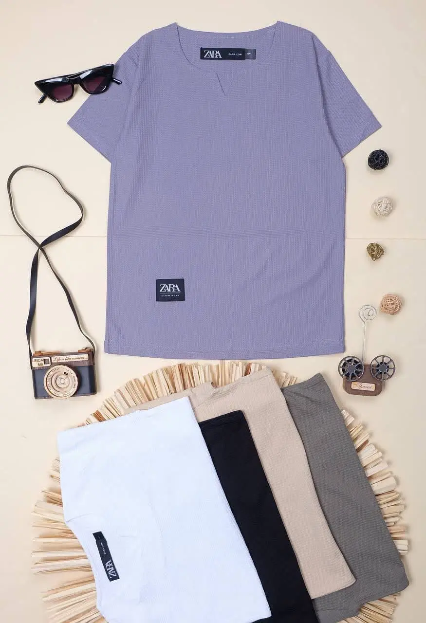 👕نام: #تیشرت تک بیسکویتی یقه کوبائی 
