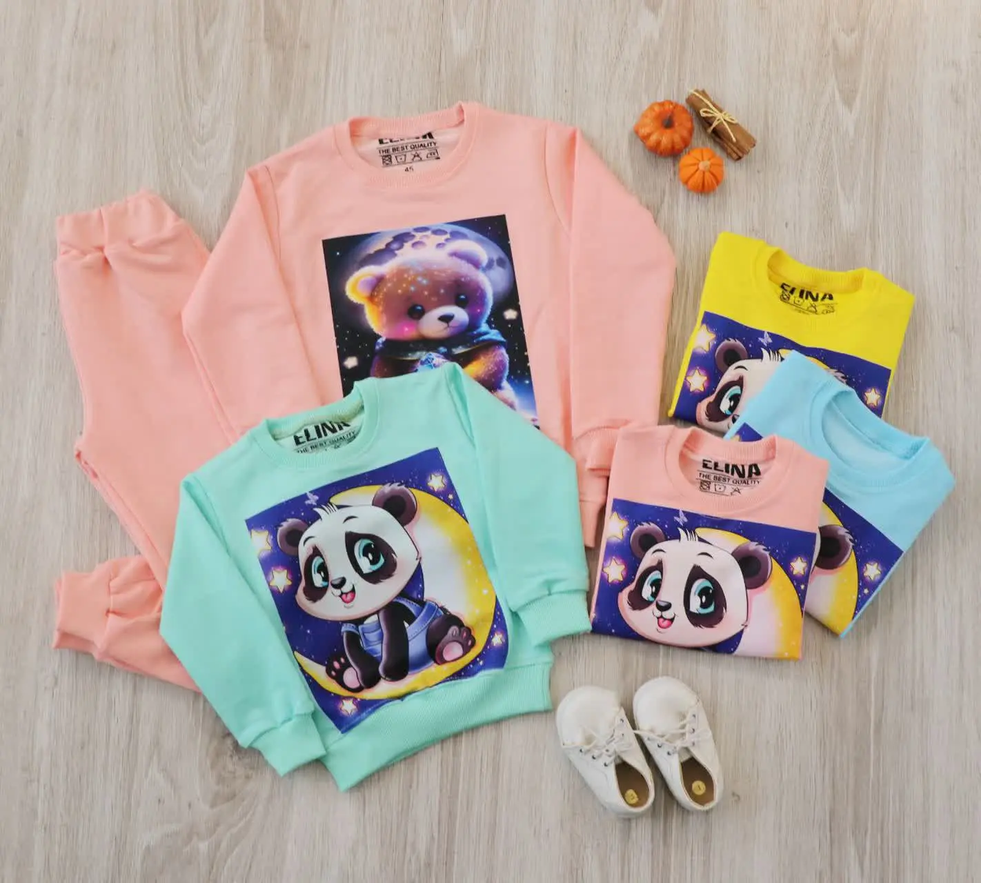 👕بلوز شلوار دی تی اف دخترانه 
