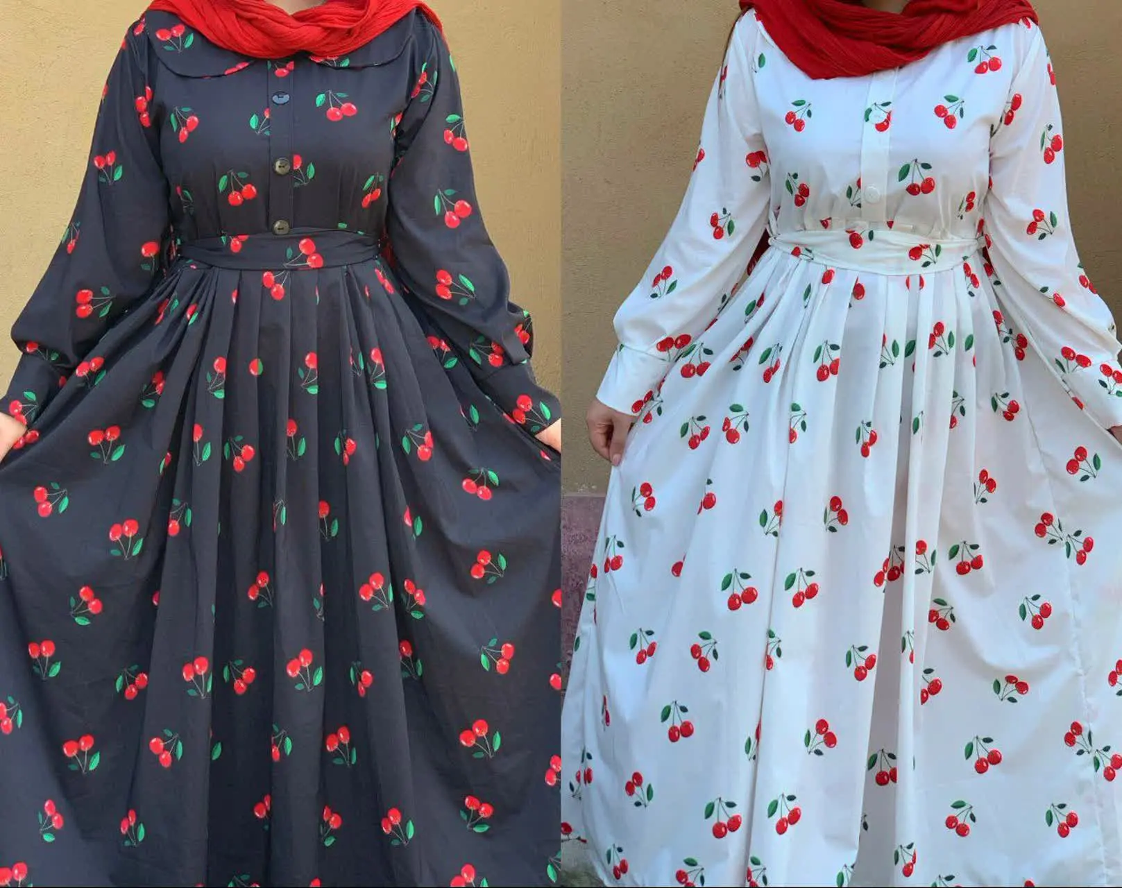 👚نام: پیراهن بلند آلبالویی سیتا🍒
