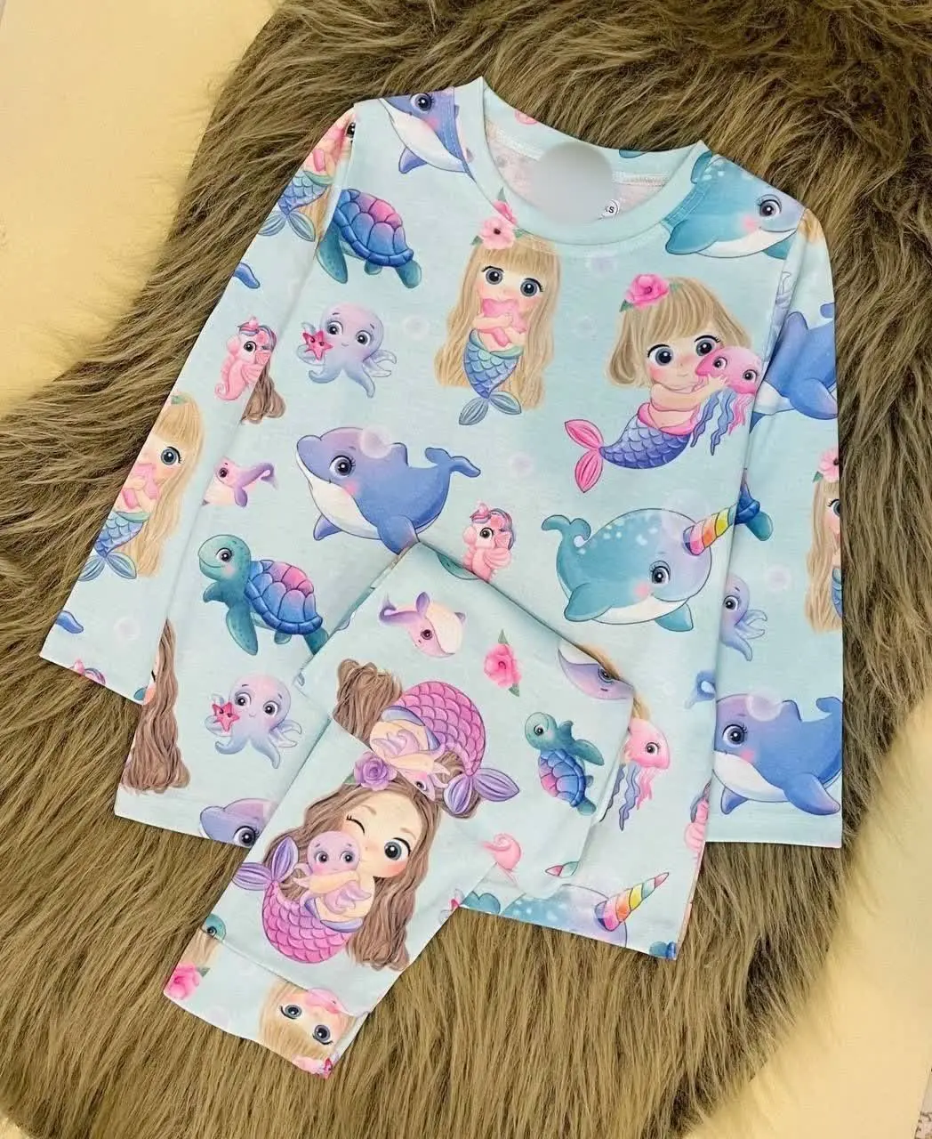 👚نام: ست راحتی پاییزه پری دریایی سایز کوچیک

