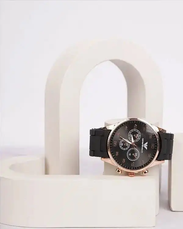 🏆ساعت مچی مردانه مشکی مدل Armani
